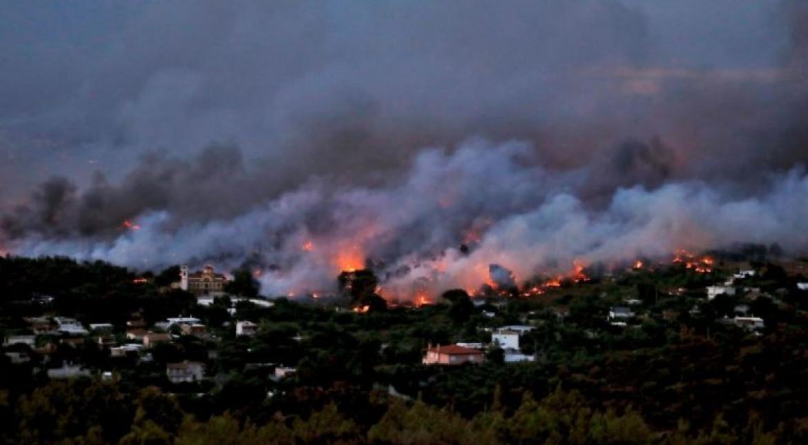 Image result for greece prime minister wildfire